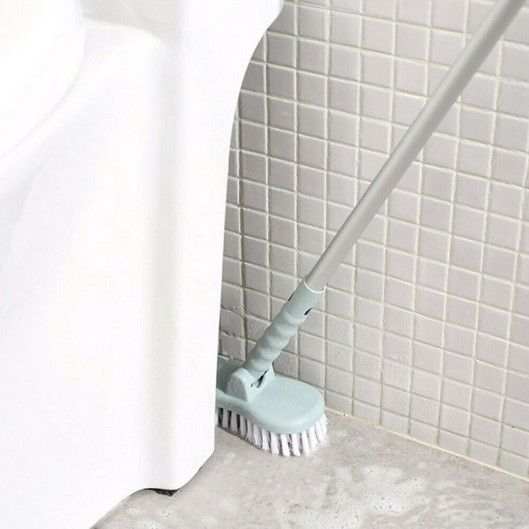 Scrub Brush With Long Handle Tile Floor Crevice Grout Brush For