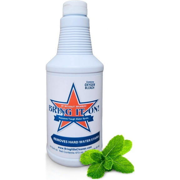 Grout Cleaner, Hard Water Stain Remover, Remove Spots on Shower Door, Clean Tile, Fiberglass, Windows, Grout Lines Bring It On Cleaner 16 Ounce 16 Fl Oz (Pack of 1)