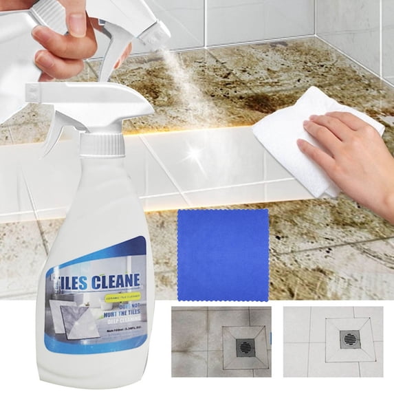 Grout Cleaner for Tile Floors, Heavy Duty Spray Cleaning Solution for Bathroom And Kitchen Tiles, Safe for Colored Grout