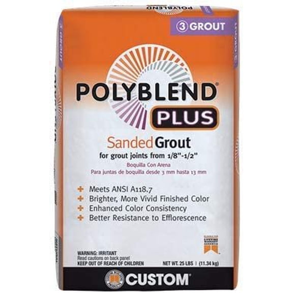 Grout Customs POLYBLEND Plus Sanded 25LB Bag Brown Velvet 647