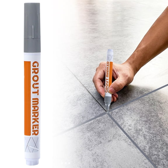 Grout Pen for Ceramic Tiles, Tile Grout Marker Pen, Grout Pen Tile Grout Paint Marker, Grout Colorant & Sealer Pen, Bathroom & Kitchen Tile Grout (1PCS)