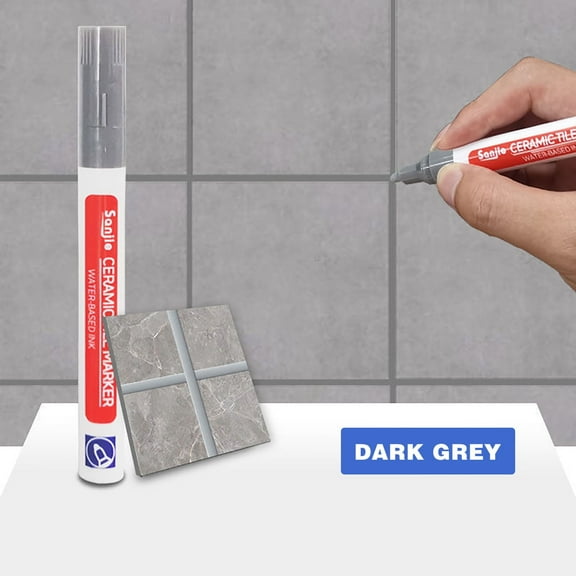 Grout Pen Dark Gray Tile Grout Paint Marker - 4ml Tile Beauty Styling Pen For Bathroom & Kitchen Grout Touch-Ups