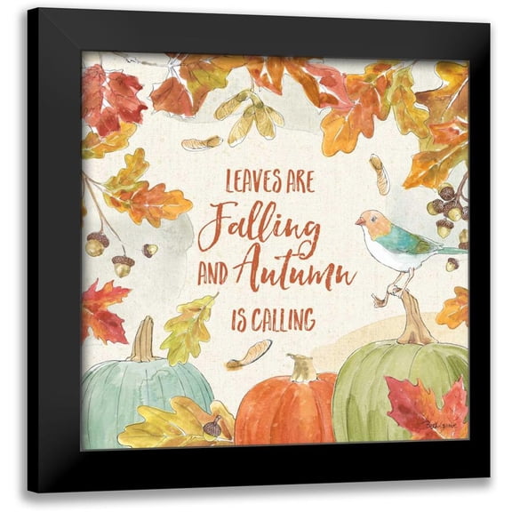 Grove, Beth 12x12 Black Modern Framed Museum Art Print Titled - Falling for Fall IV