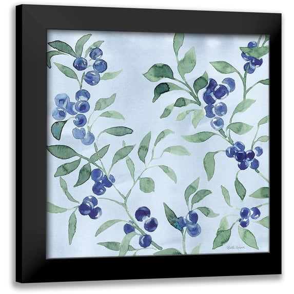 Grove, Beth 12x12 Black Modern Framed Museum Art Print Titled - Indigo Petals VII