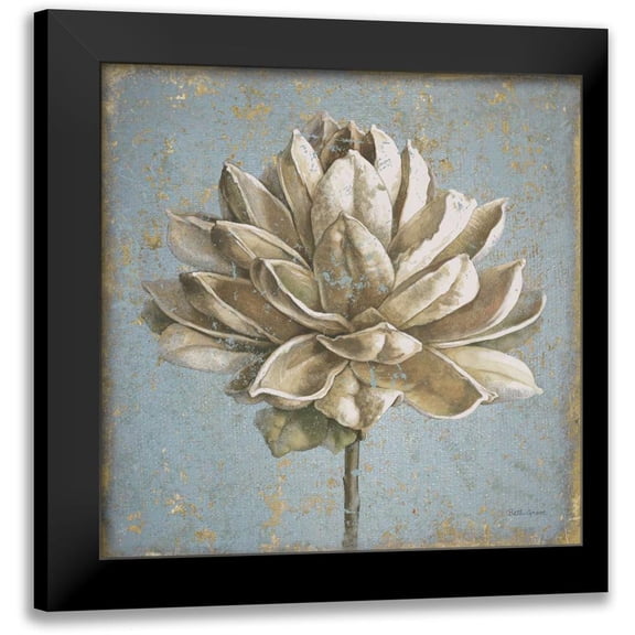 Grove, Beth 12x12 Black Modern Framed Museum Art Print Titled - Seed Pod I no Words and Stamp Gold