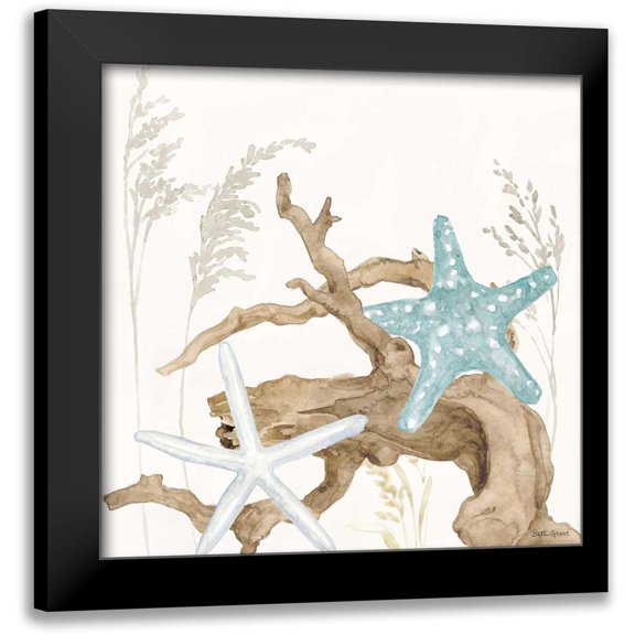 Grove, Beth 12x12 Black Modern Framed Museum Art Print Titled - Soft Shores III