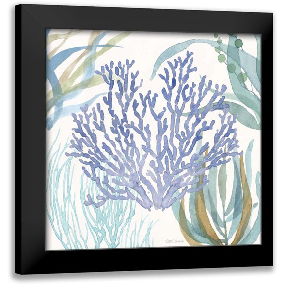 Grove, Beth 12x12 Black Modern Framed Museum Art Print Titled - Soft Shores VIII