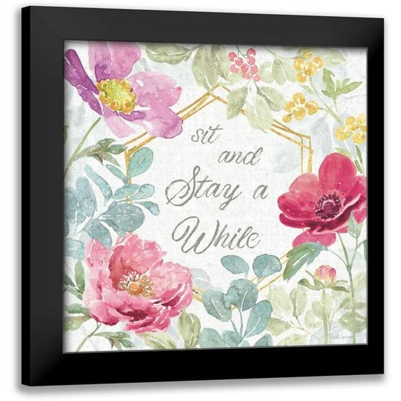 Grove, Beth 12x12 Black Modern Framed Museum Art Print Titled - Springtime Bloom VII
