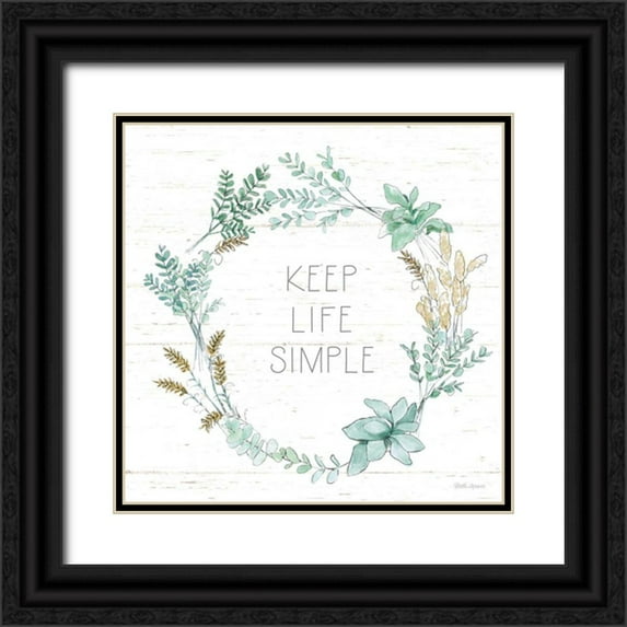 Grove, Beth 12x12 Black Ornate Wood Framed with Double Matting Museum Art Print Titled - Farmhouse Cotton IX Neutral
