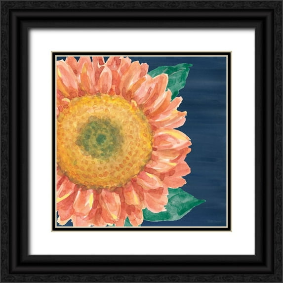 Grove, Beth 12x12 Black Ornate Wood Framed with Double Matting Museum Art Print Titled - Floral Drama VIII