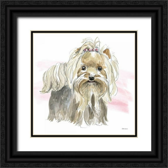 Grove, Beth 12x12 Black Ornate Wood Framed with Double Matting Museum Art Print Titled - Glamour Pups XII