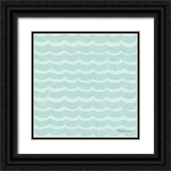 Grove, Beth 12x12 Black Ornate Wood Framed with Double Matting Museum Art Print Titled - Winter Coast Pattern VIIC
