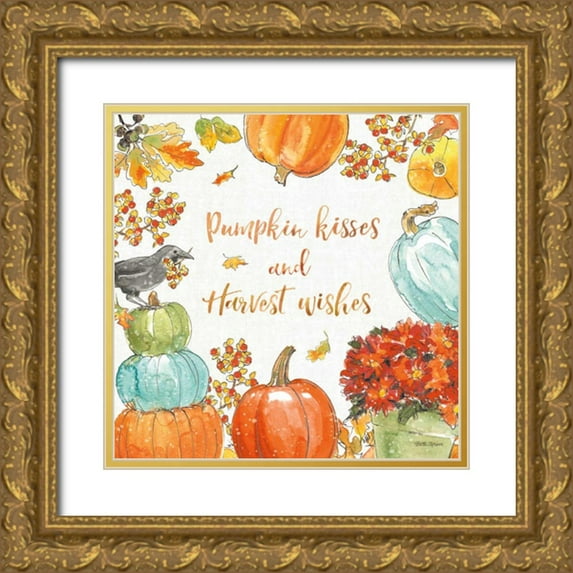 Grove, Beth 12x12 Gold Ornate Wood Framed with Double Matting Museum Art Print Titled - Harvest Dogs VII
