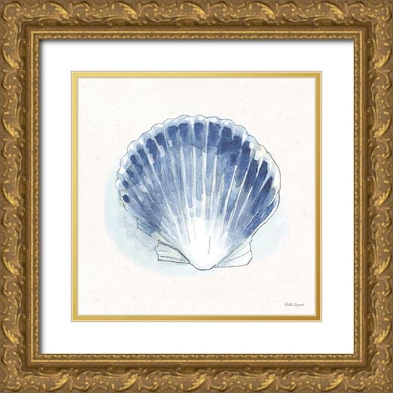 Grove, Beth 12x12 Gold Ornate Wood Framed with Double Matting Museum Art Print Titled - Seaside XI