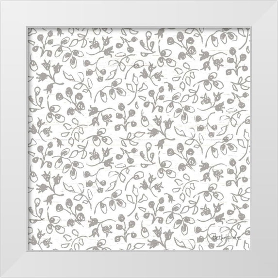 Grove, Beth 12x12 White Modern Wood Framed Museum Art Print Titled - Farmhouse Cotton Pattern IIE