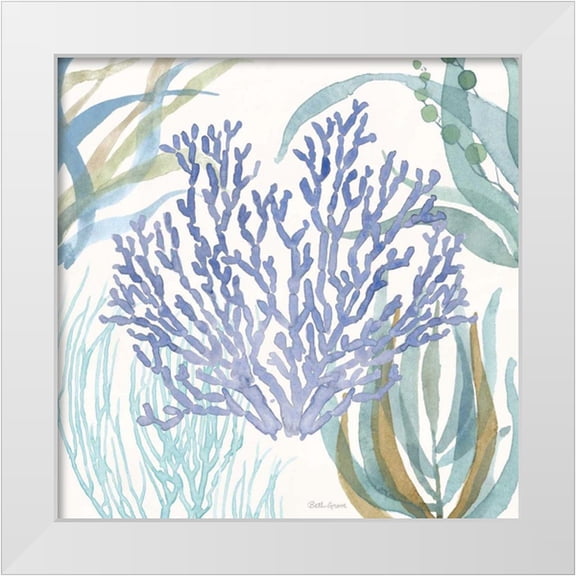 Grove, Beth 12x12 White Modern Wood Framed Museum Art Print Titled - Soft Shores VIII