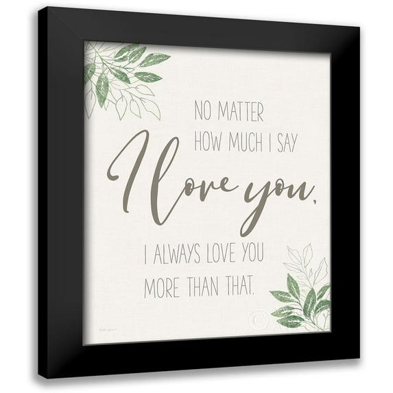 Grove, Beth 12x14 Black Modern Framed Museum Art Print Titled - All You Need is Love Sentiment