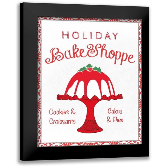 Grove, Beth 12x14 Black Modern Framed Museum Art Print Titled - Chalkboard Christmas Signs II on White