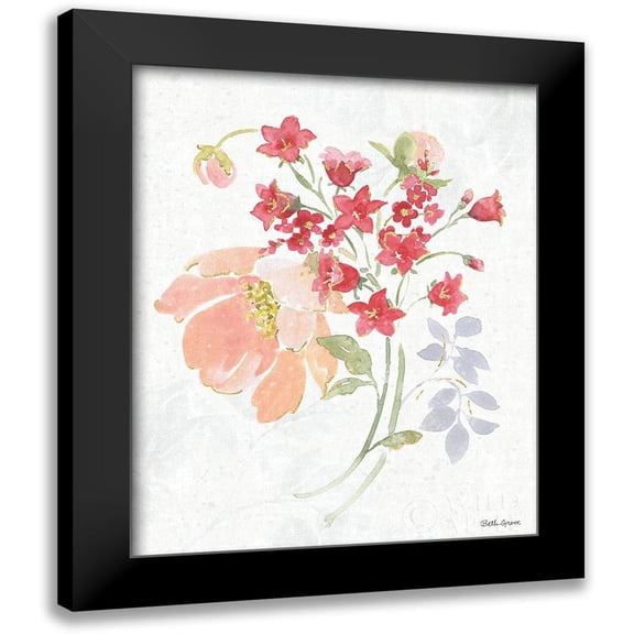 Grove, Beth 12x14 Black Modern Framed Museum Art Print Titled - Floral Focus IX