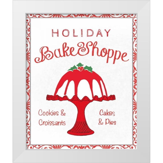 Grove, Beth 12x14 White Modern Wood Framed Museum Art Print Titled - Chalkboard Christmas Signs II on White