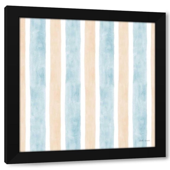 Beth Grove 15x15 Black Modern Wood Framed Wall Art Titled - Coastal Baby Pattern V