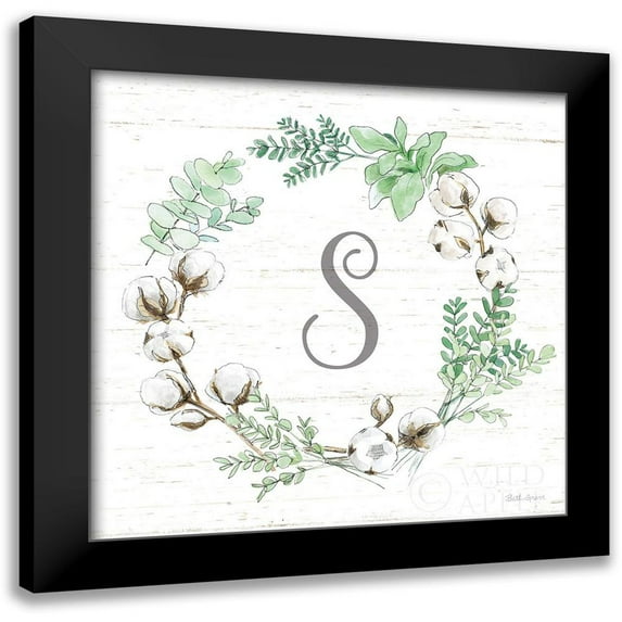 Grove, Beth 15x15 Black Modern Framed Museum Art Print Titled - Farmhouse Cotton XI Sage