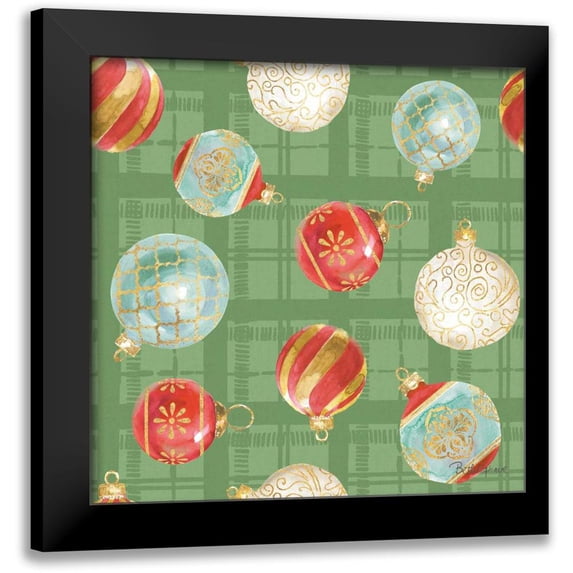 Grove, Beth 15x15 Black Modern Framed Museum Art Print Titled - Holiday Flora Pattern VIB