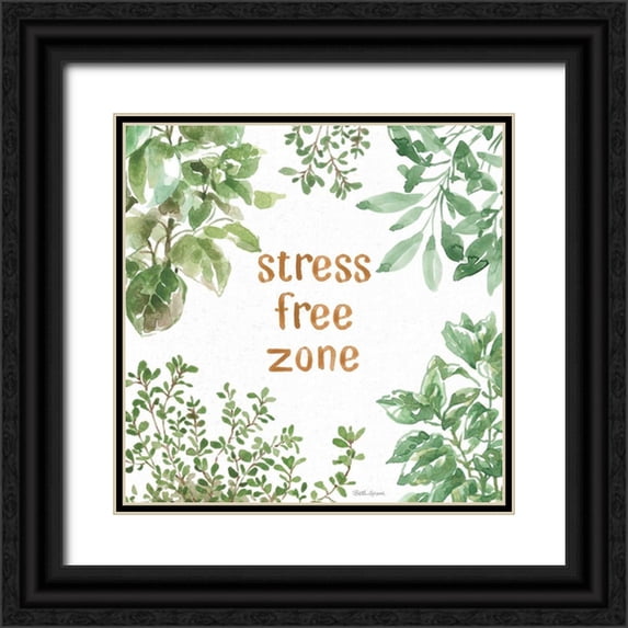 Grove, Beth 15x15 Black Ornate Wood Framed with Double Matting Museum Art Print Titled - Herb Garden VII Stree Free