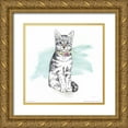 thumbnail image 1 of Grove, Beth 15x15 Gold Ornate Wood Framed with Double Matting Museum Art Print Titled - Fancy Cats I Watercolor, 1 of 4