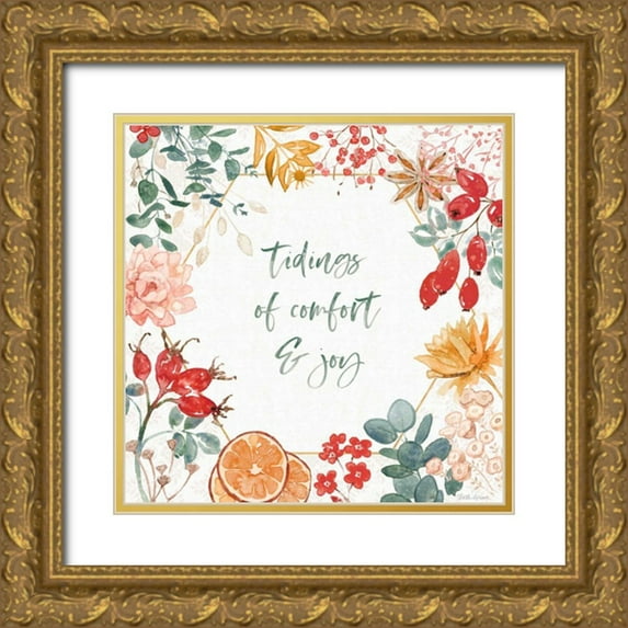 Grove, Beth 15x15 Gold Ornate Wood Framed with Double Matting Museum Art Print Titled - Festive Season V