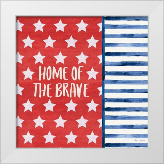 Grove, Beth 15x15 White Modern Wood Framed Museum Art Print Titled - Americana Style VII