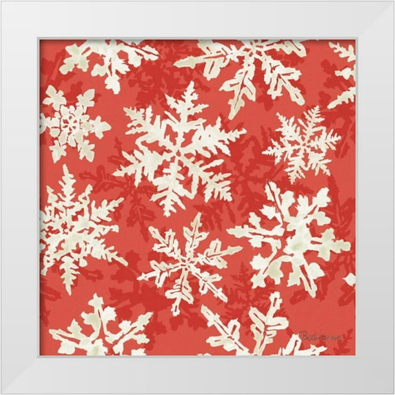 Grove, Beth 15x15 White Modern Wood Framed Museum Art Print Titled - Holiday Flora Pattern VIIA