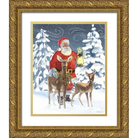 Grove, Beth 15x18 Gold Ornate Wood Framed with Double Matting Museum Art Print Titled - Santas List IV