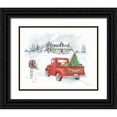 thumbnail image 1 of Grove, Beth 18x15 Black Ornate Wood Framed with Double Matting Museum Art Print Titled - Farmhouse Holidays VI Truck, 1 of 4
