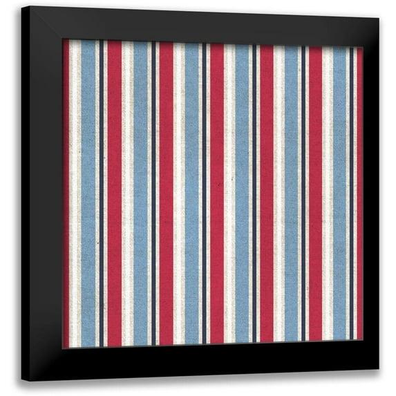 Grove, Beth 20x20 Black Modern Framed Museum Art Print Titled - Patriotic Dark Pattern III