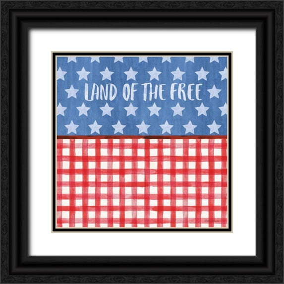 Grove, Beth 20x20 Black Ornate Wood Framed with Double Matting Museum Art Print Titled - Americana Style VI