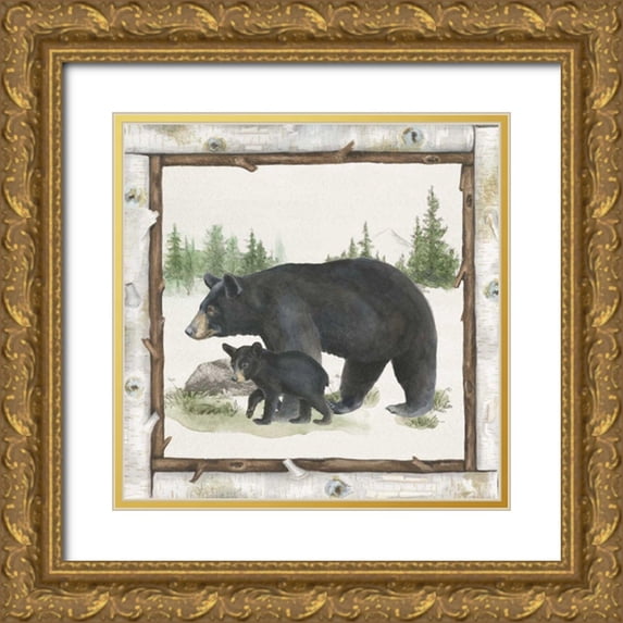 Grove, Beth 20x20 Gold Ornate Wood Framed with Double Matting Museum Art Print Titled - Family Cabin IV