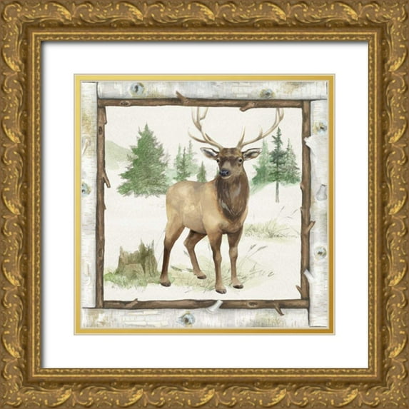 Grove, Beth 20x20 Gold Ornate Wood Framed with Double Matting Museum Art Print Titled - Family Cabin I