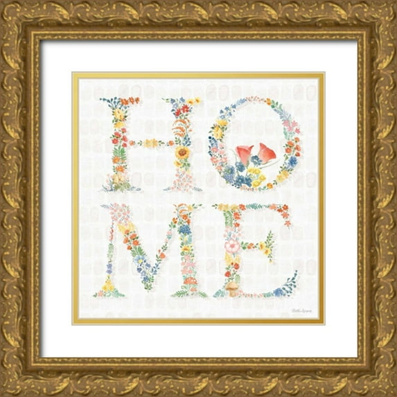 Grove, Beth 20x20 Gold Ornate Wood Framed with Double Matting Museum Art Print Titled - Gardenscape VIII