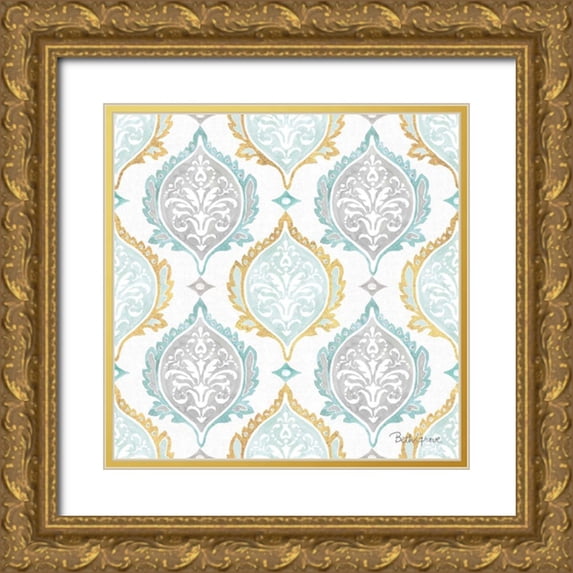 Grove, Beth 20x20 Gold Ornate Wood Framed with Double Matting Museum Art Print Titled - Winter Coast Pattern IIIA
