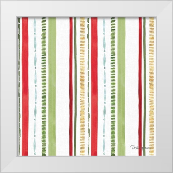 Grove, Beth 20x20 White Modern Wood Framed Museum Art Print Titled - Holiday Flora Pattern IV