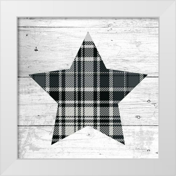 Grove, Beth 20x20 White Modern Wood Framed Museum Art Print Titled - Nordic Holiday XIII Plaid