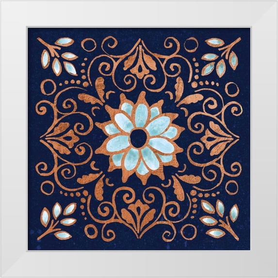Grove, Beth 20x20 White Modern Wood Framed Museum Art Print Titled - October Garden IX Blue