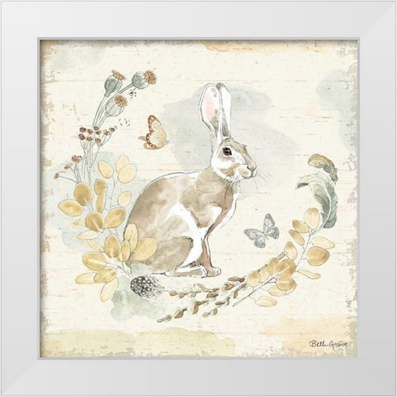 Grove, Beth 20x20 White Modern Wood Framed Museum Art Print Titled - Woodland Wreath X