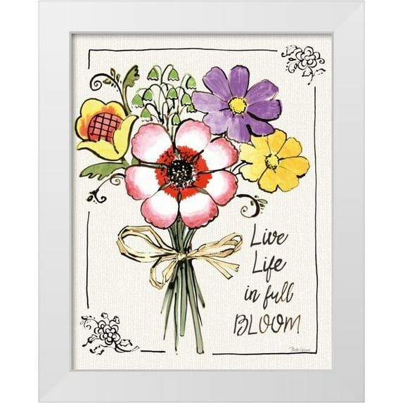 Grove, Beth 20x24 White Modern Wood Framed Museum Art Print Titled - Sunny Bouquets III