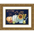 thumbnail image 1 of Grove, Beth 24x17 Gold Ornate Wood Framed with Double Matting Museum Art Print Titled - October Garden XIII Blue, 1 of 4