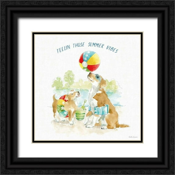 Grove, Beth 26x26 Black Ornate Wood Framed with Double Matting Museum Art Print Titled - Summer Fun II