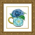 thumbnail image 1 of Grove, Beth 26x26 Gold Ornate Wood Framed with Double Matting Museum Art Print Titled - Floral Teacups III, 1 of 4
