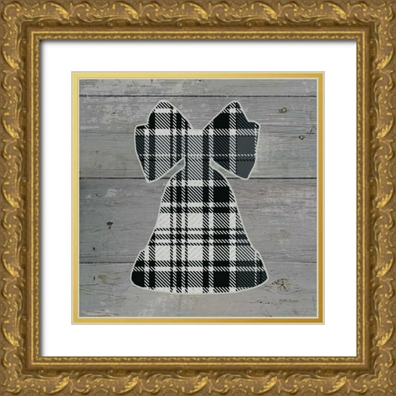 Grove, Beth 26x26 Gold Ornate Wood Framed with Double Matting Museum Art Print Titled - Nordic Holiday XV Plaid