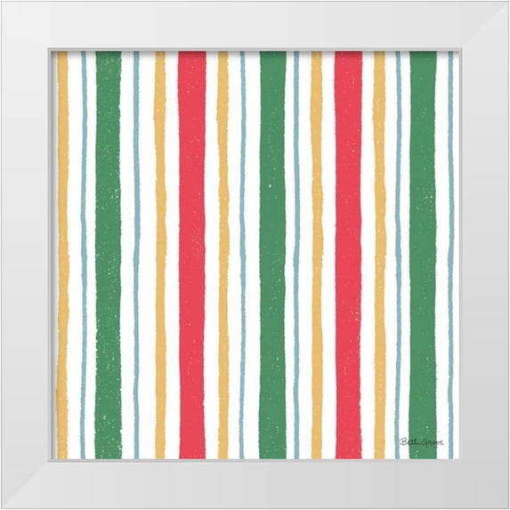 Grove, Beth 26x26 White Modern Wood Framed Museum Art Print Titled - Holiday Paws Step 07A
